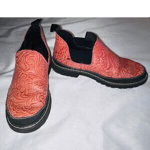 Georgia Boot Giant Romeo in Pink - Girls Size 4M - Floral Embossed Leather